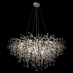 Люстра подвесная с прозрачными стеклянными подвесками в форме капель Диаметр 100 см Droplet Chandelier варинант исполнения - 15 | Loft Concept в Нижнем Новгороде