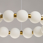 Люстра круглая с матовыми белыми шарами PEARLS Suspension варинант исполнения - 4 | Loft Concept в Нижнем Новгороде