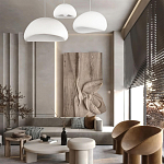 Подвесной светильник с куполообразным белым фактурным абажуром Sergey Makhno варинант исполнения - 7 | Loft Concept в Нижнем Новгороде