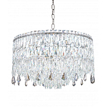 Люстра круглая с хрустальными подвесками на серебряном каркасе Roul Crystal Light варинант исполнения - 6 | Loft Concept в Нижнем Новгороде