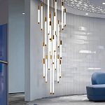 Люстра в современном стиле с 30-ю каскадными светодиодными лампами Golden LED Rain варинант исполнения - 2 | Loft Concept в Нижнем Новгороде