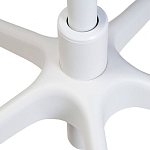 Стул с мягкой синей обивкой из велюра и подъемно-поворотным механизмом на белых колесиках Harper Blue and White варинант исполнения - 6 | Loft Concept в Нижнем Новгороде