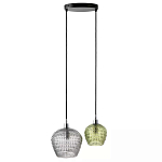 Подвесной светильник каскадный с 2-мя рельефными плафонами Cascade with Relief Lampshades варинант исполнения - 1 | Loft Concept в Нижнем Новгороде