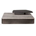 Столик журнальный квадратный  с полкой Sculptural Marble Accent с мрамором  варинант исполнения - 1 | Loft Concept в Нижнем Новгороде