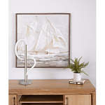 Настольная лампа белым изогнутым плафоном на круглой подставке Luke Lampco Tracer Lamp варинант исполнения - 12 | Loft Concept в Нижнем Новгороде