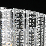 Люстра круглая на цепи цвета хром с прозрачными рельефными хрустальными пластинами Textured Glass Chandelier варинант исполнения - 8 | Loft Concept в Нижнем Новгороде