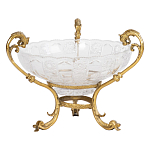 Чаша из прозрачного рельефного стекла на бронзовой подставке Eden Garden варинант исполнения - 1 | Loft Concept в Нижнем Новгороде