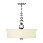 Люстра подвесная с белым тканевым цилиндрическим абажуром и декоративными шарами Hinkley варинант исполнения - 2 | Loft Concept в Нижнем Новгороде