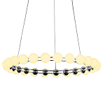 Люстра светодиодная кольцевая с круглыми плафонами белого цвета PEARLS Suspension 48 варинант исполнения - 1 | Loft Concept в Нижнем Новгороде