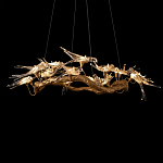 Люстра подвесная с прозрачными стеклянными птичками на ветвях Диаметр 100 см Serip Voa варинант исполнения - 7 | Loft Concept в Нижнем Новгороде