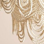 Двухъярусная круглая люстра волнистой формы украшенная белыми бусами Azure Beads Chandelier варинант исполнения - 2 | Loft Concept в Нижнем Новгороде