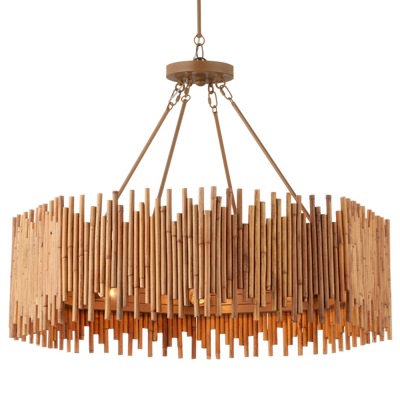 Люстра с абажуром из ротанга Wicker Furniture Бежевый в Нижнем Новгороде | Loft Concept 