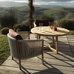 Дизайнерское уличное кресло из массива дерева с веревочной спинкой BOBOLI Armchair варинант исполнения - 2 | Loft Concept в Нижнем Новгороде