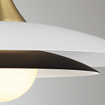 Подвесной светильник с плафоном в форме плоского купола и белой шарообразной лампой Eurofase варинант исполнения - 10 | Loft Concept в Нижнем Новгороде