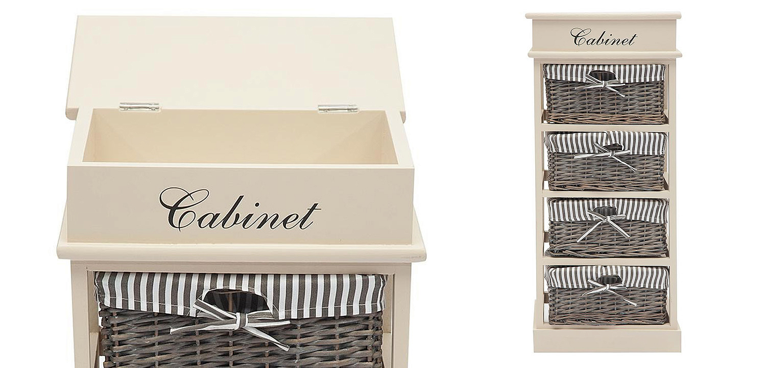 Тумба с 4 корзинами Provence Butter White 4 Boxes - Loft-Concept в Нижнем Новгороде