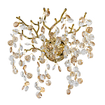 Бра золотого цвета с ветвями и прозрачными хрустальнымих подвесками Droplet Chandelier варинант исполнения - 1 | Loft Concept в Нижнем Новгороде
