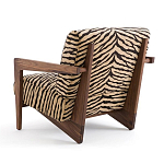 Кресло с обивкой из шенилла с тигровым принтом Tiger Chair варинант исполнения - 3 | Loft Concept в Нижнем Новгороде