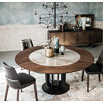 Обеденный стол круглый на чёрном фигурном основании Bosnia dinning table  варинант исполнения - 3 | Loft Concept в Нижнем Новгороде