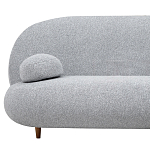 Двухместный диван с мягкой обивкой из ткани серый на деревянных ножках Michael Sofa Grey варинант исполнения - 4 | Loft Concept в Нижнем Новгороде