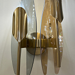 Бра с двумя плафонами дымчатого и янтарного цвета Vertical Glass варинант исполнения - 3 | Loft Concept в Нижнем Новгороде