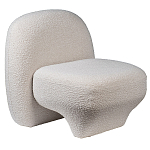 Кресло без подлокотников с обивкой из белой ткани букле Pacification варинант исполнения - 1 | Loft Concept в Нижнем Новгороде