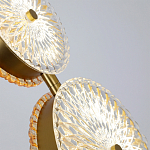  Подвесной светильник с плафонами из рельефного стекла Peony Glass Bronze Two варинант исполнения - 4 | Loft Concept в Нижнем Новгороде