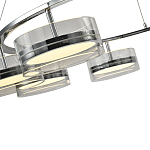 Люстра светодиодная с 8-ю прозрачными плафонами цилиндрической формы из акрила и стекла с пультом для регулировки света Glass Lamp Chromium варинант исполнения - 1 | Loft Concept в Нижнем Новгороде