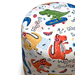 Пуф детский круглый с принтом Dinosaurs CHILDHOOD варинант исполнения - 2 | Loft Concept в Нижнем Новгороде