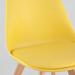Стул с основой из пластика и мягким сиденьем Arvika Yellow варинант исполнения - 7 | Loft Concept в Нижнем Новгороде
