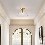 Потолочный светильник с широким полусферическим плафоном из прозрачного стекла Alora Mood варинант исполнения - 7 | Loft Concept в Нижнем Новгороде