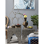 Блюдо черного цвета из фрафора на бронзовых ножках Eden Garden porcelain and bronze варинант исполнения - 6 | Loft Concept в Нижнем Новгороде