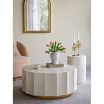 Стол кофейный с отделкой раковинами устриц Coastal Charm варинант исполнения - 4 | Loft Concept в Нижнем Новгороде