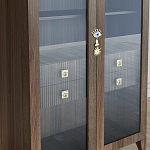 Дизайнерский шкаф витрина Elsa Dreams Walnut с 4-мя ящиками варинант исполнения - 4 | Loft Concept в Нижнем Новгороде