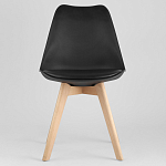 Стул с основой из пластика и мягким сиденьем Arvika Black варинант исполнения - 2 | Loft Concept в Нижнем Новгороде