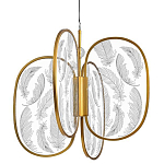 Люстра с гравировкой на акриловых плафонах Gravyura Bronze D 50 см варинант исполнения - 1 | Loft Concept в Нижнем Новгороде