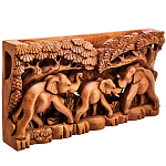 Панно из дерева слоны Panel With Animals варинант исполнения - 2 | Loft Concept в Нижнем Новгороде