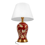 Настольная лампа бордовая с изображением птиц Slip Away варинант исполнения - 3 | Loft Concept в Нижнем Новгороде