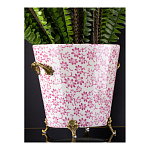 Кашпо из белого фарфора с розовым цветочным орнаментом Eden Garden варинант исполнения - 5 | Loft Concept в Нижнем Новгороде