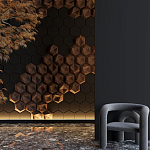 Гипсовая 3D панель с принтографией PM-41 варинант исполнения - 5 | Loft Concept в Нижнем Новгороде