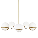 Люстра с 5-ю белыми шарообразными плафонами в сферические каркасах Feiss варинант исполнения - 1 | Loft Concept в Нижнем Новгороде