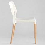 Пластиковый стул на ножках из массива бука Ferret White варинант исполнения - 4 | Loft Concept в Нижнем Новгороде