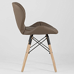 Стул с коричневым сиденьем из экокожи JEROEN варинант исполнения - 2 | Loft Concept в Нижнем Новгороде