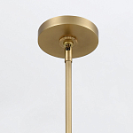 Подвесной светильник линейный латунного цвета в кожаном коричневом чехле и декоративными ремешками Alora варинант исполнения - 5 | Loft Concept в Нижнем Новгороде