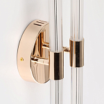 Бра с круглым основанием золотого цвета и двумя вертикальными плафонами Hex Scaffold варинант исполнения - 4 | Loft Concept в Нижнем Новгороде