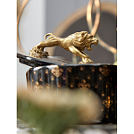 Шкатулка черного цвета с крышкой с фигуркой льва Eden Garden варинант исполнения - 7 | Loft Concept в Нижнем Новгороде