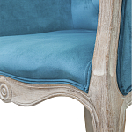 Кресло низкое в стиле прованс Louis French Armchair blue velour варинант исполнения - 4 | Loft Concept в Нижнем Новгороде