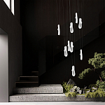 Подвесной светильник белого цвета с изогнутым плафоном Flow Loop варинант исполнения - 7 | Loft Concept в Нижнем Новгороде