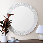 Зеркало в круглой фактурной раме Mirror Modern Texture белое варинант исполнения - 5 | Loft Concept в Нижнем Новгороде