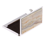 Визитница карманная металлическая с накладкой из натурального камня Агат Stone Business Card Holders  варинант исполнения - 3 | Loft Concept в Нижнем Новгороде