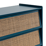 Комод с 3-мя ящиками из ротанга Blais Deep Blue Wicker Furniture варинант исполнения - 5 | Loft Concept в Нижнем Новгороде